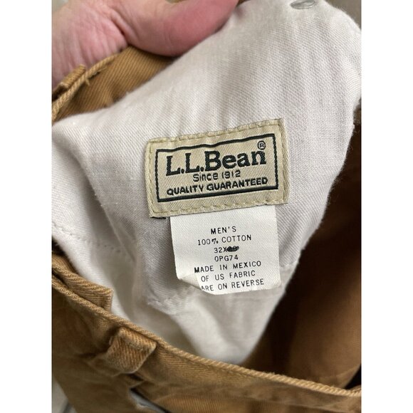 Men’s L.L. Bean Work Jeans Denim Pants Brown Tan Size 32x26  OPG74 Cotton Vtg - Picture 15 of 16